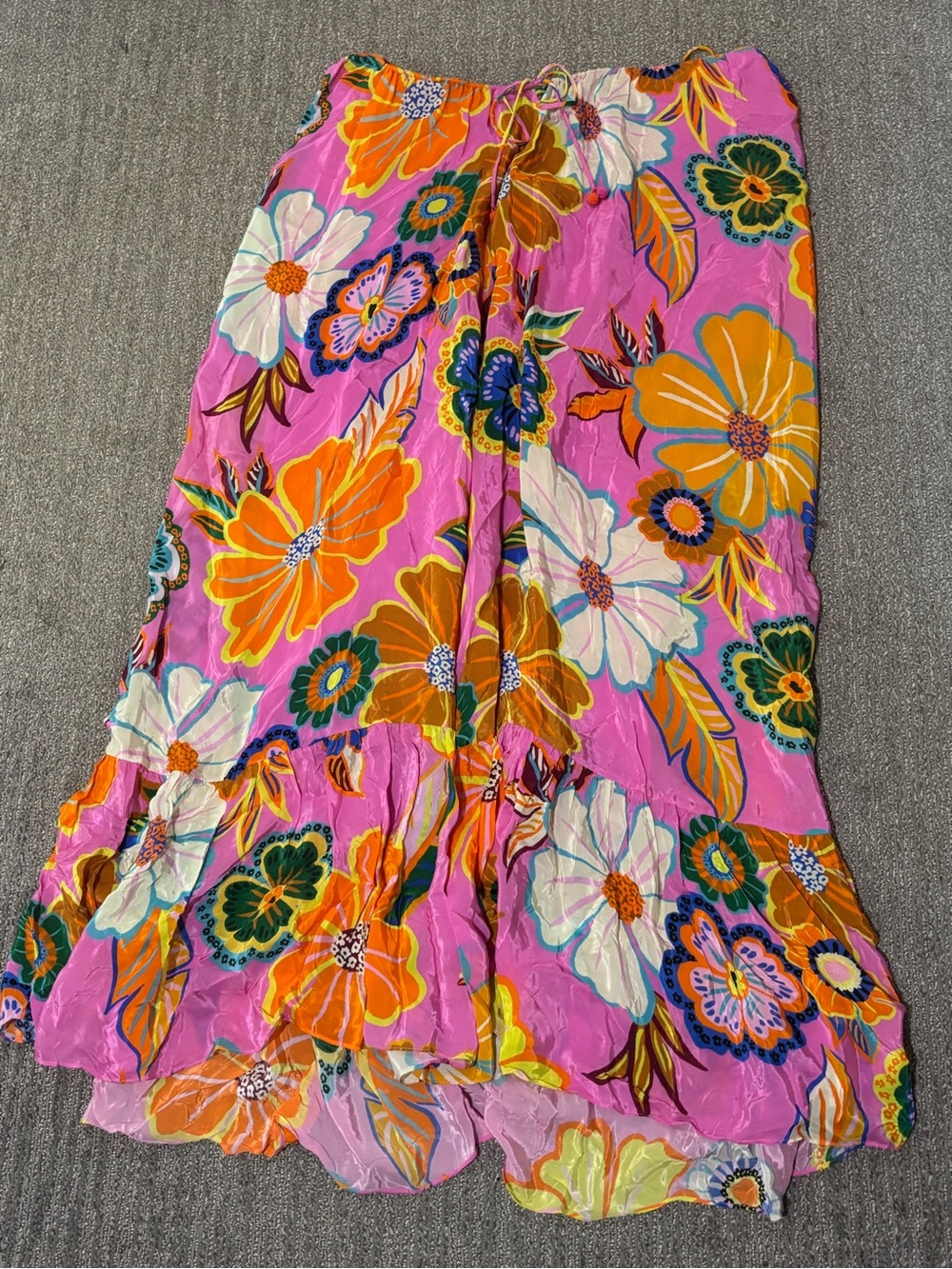 Floral Pink FARM RIO one shoulder dress